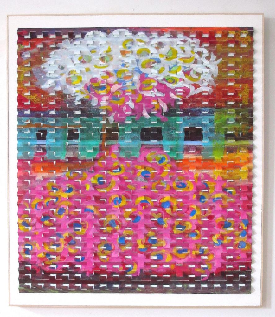 Abstract paper cut artwork